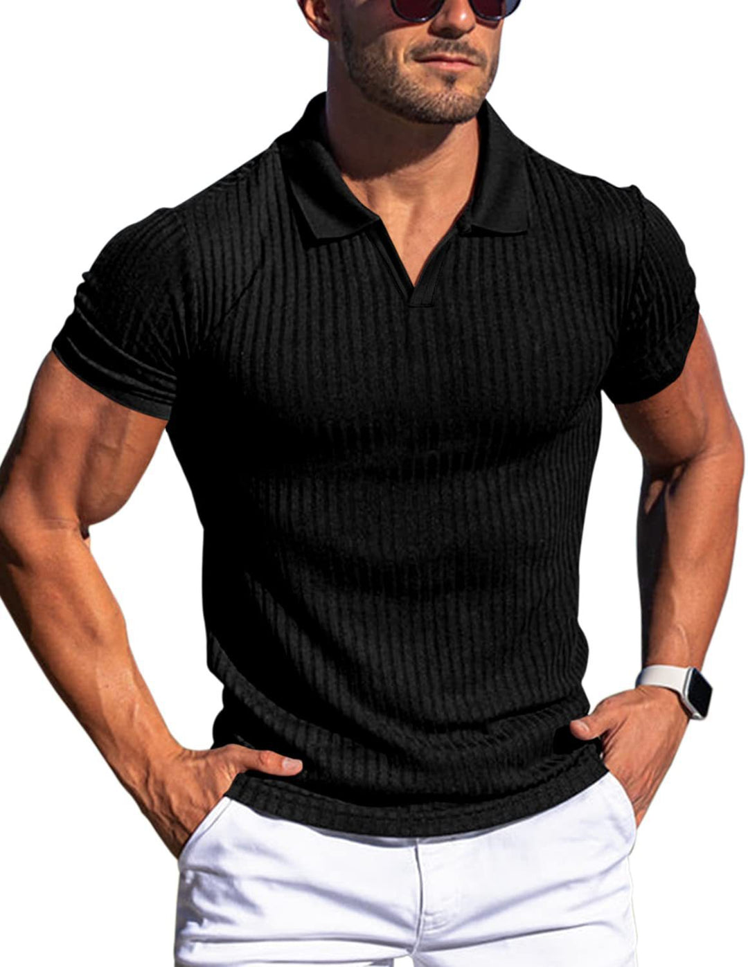 Short Sleeve Polo Shirt for Men with Structured Design and High-Quality Cotton Lune London