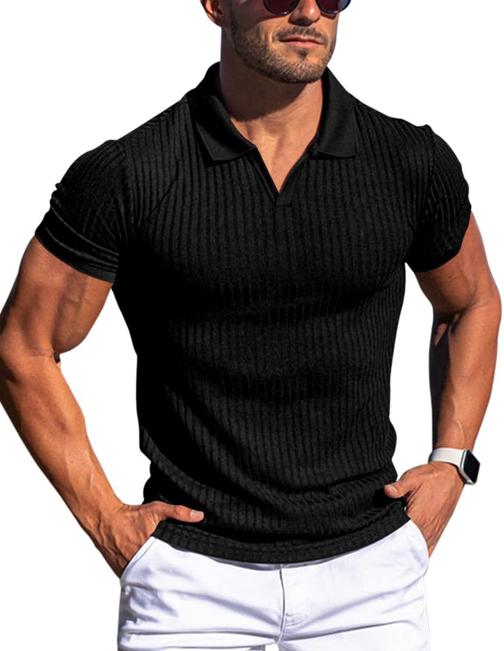 Short Sleeve Polo Shirt for Men with Structured Design and High-Quality Cotton Lune London