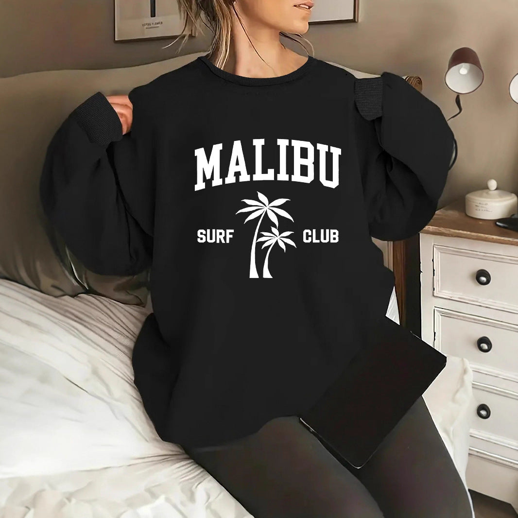Sweat-shirt pour femmes avec impression décontractée de club de surf Chic & Stil