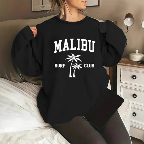Sweat-shirt pour femmes avec impression décontractée de club de surf Chic & Stil