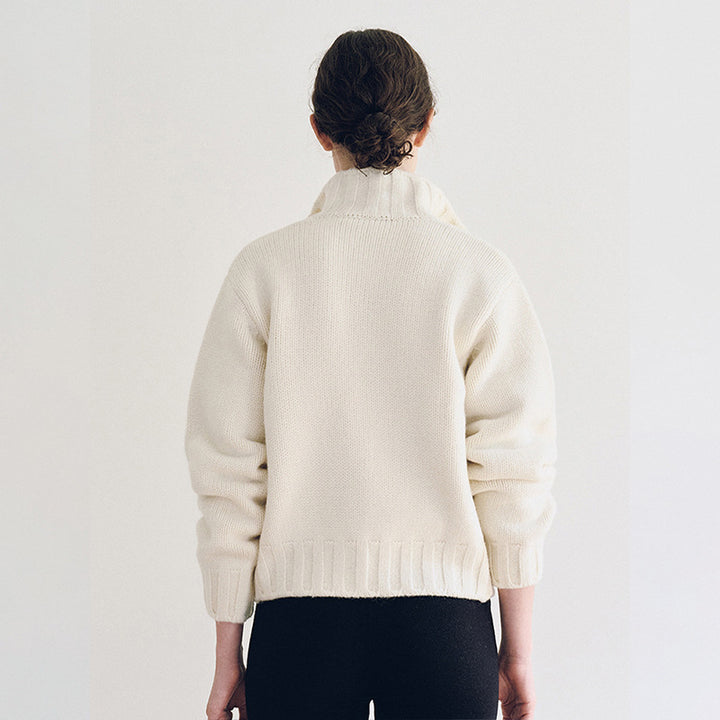Cardigan tricoté sportif pour femmes avec col Chic & Stil