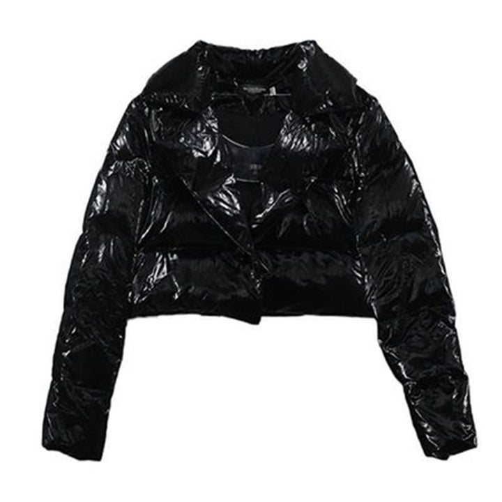 Shiny short fashionable jacket for women with collar Lune London