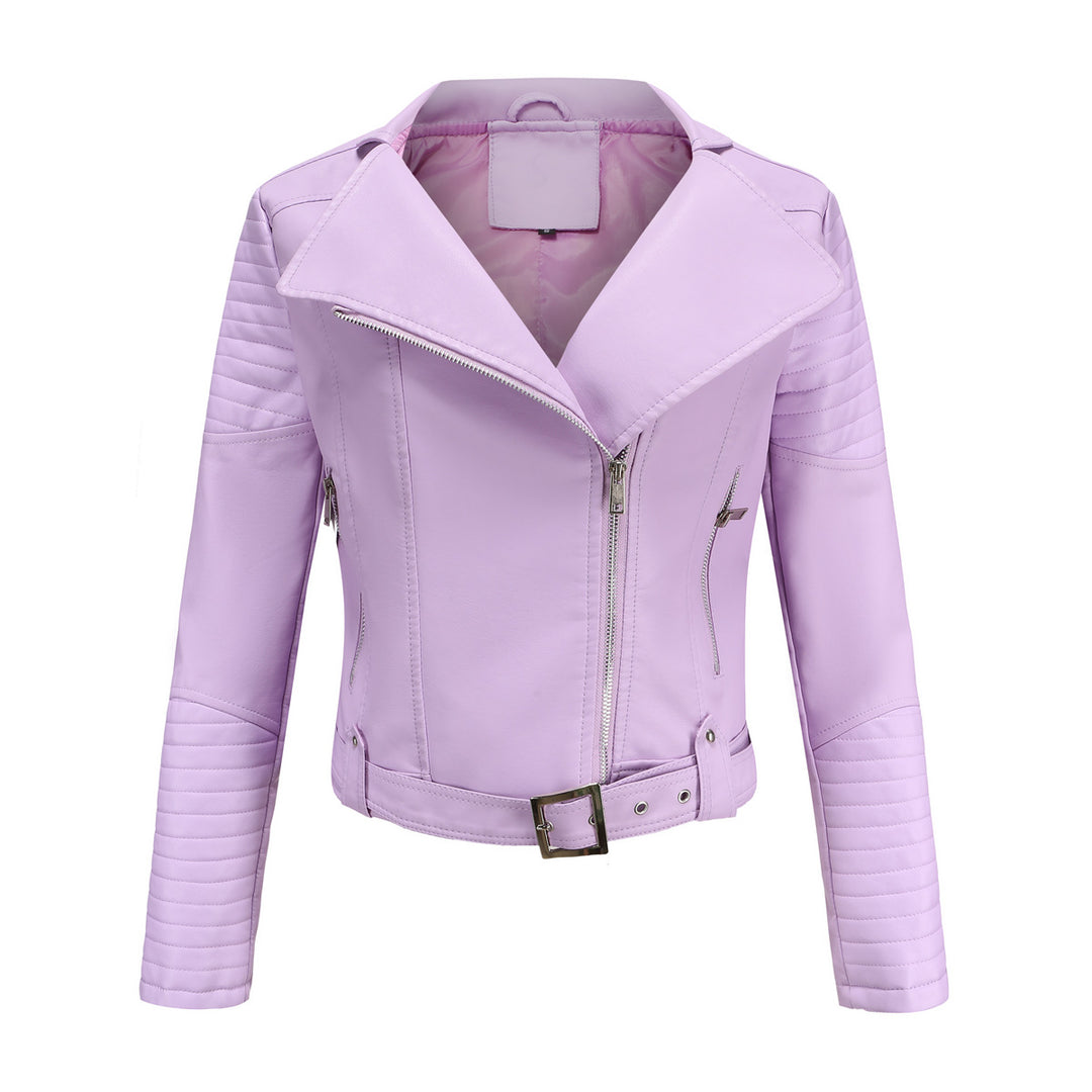 Veste de biker à la mode pour femmes avec un élégant motif matelassé et des détails de fermeture éclair attrayants Lune London