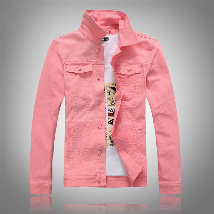 Stylish denim jacket for men with modern high collar and practical pockets Lune London