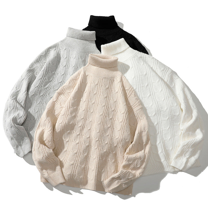 Knit sweater for women with high collar Lune London