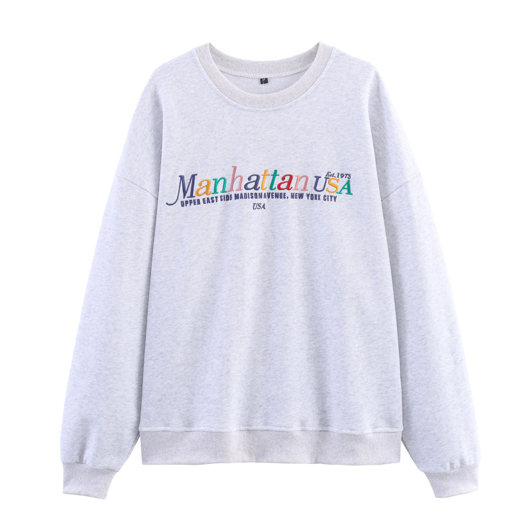 Ladies Oversized Sweatshirt with Colorful Logo Lune London