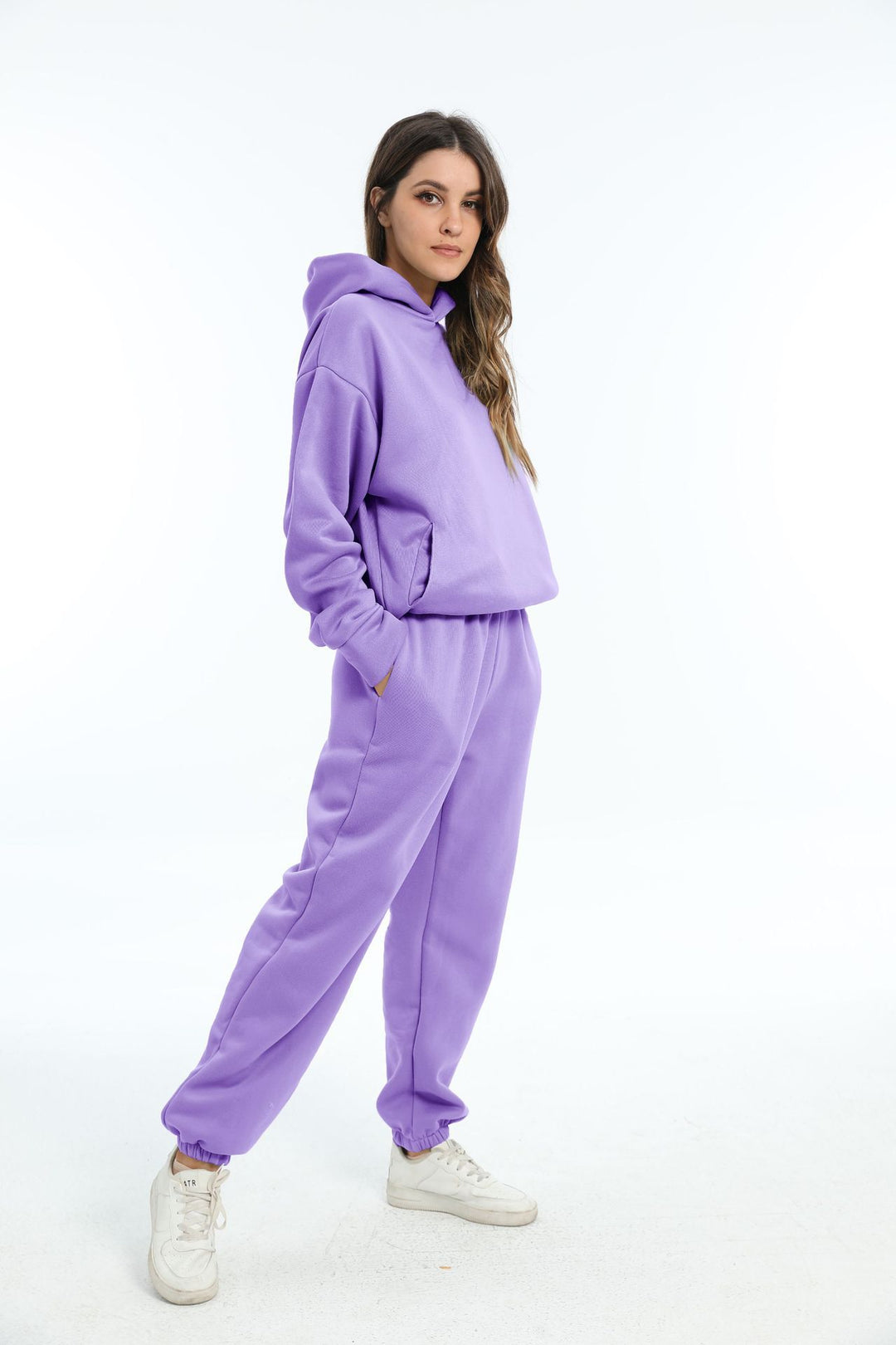 Ladies casual outfit with hood and elastic cuffs Lune London