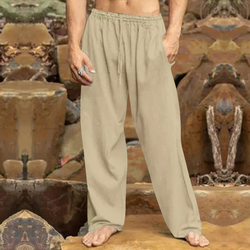 Men's Comfortable Relaxation Pants with Elastic Waist and Side Pockets Lune London