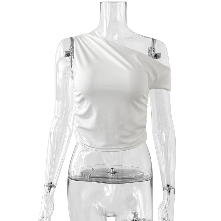 Women Refined Asymmetrical Top with Gathering Lune London