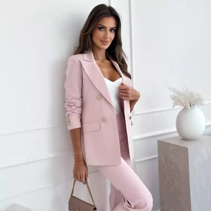 Ladies Elegant Double Breasted Blazer Lune London