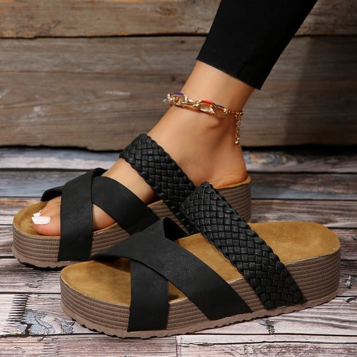Women Slip-On Comfort Woven Chic Sandals