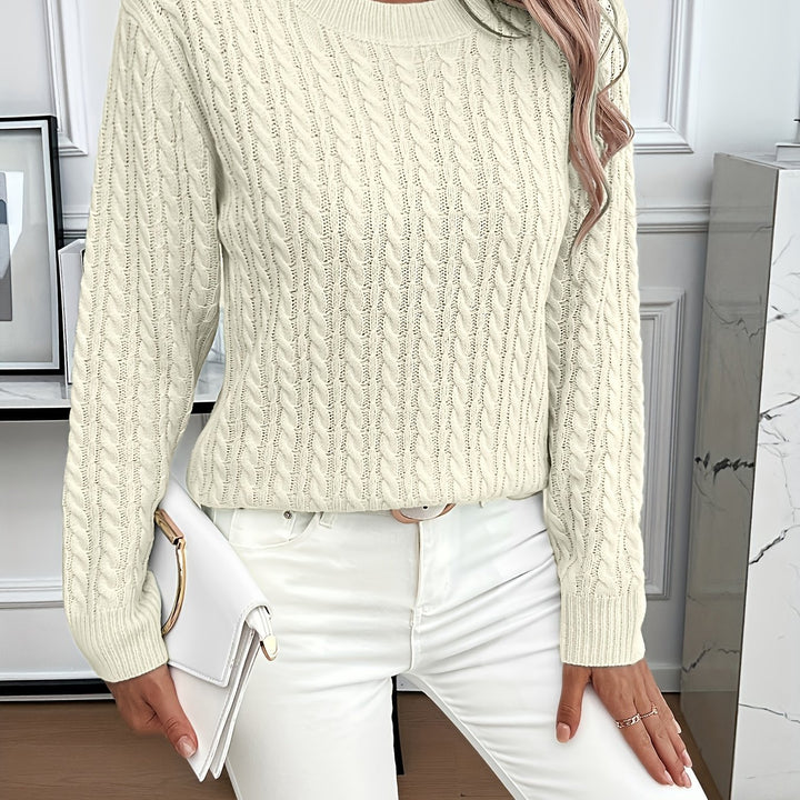 Pull en tricot pour femmes avec design en câble élégant Chic & Stil