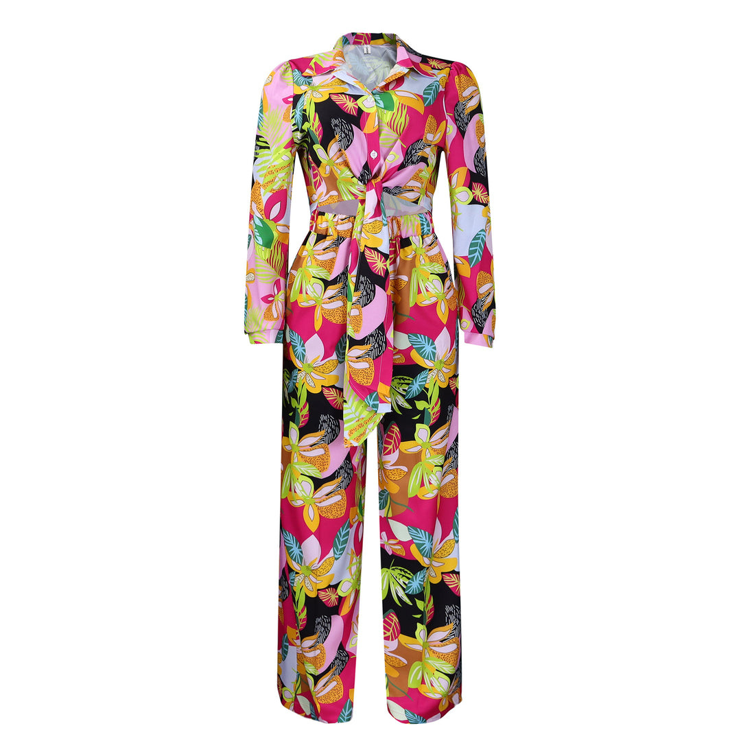 Ladies elegant jumpsuit with floral patterns and fitted cut Lune London