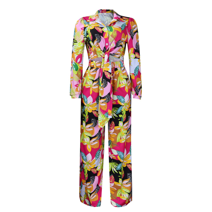 Ladies elegant jumpsuit with floral patterns and fitted cut Lune London