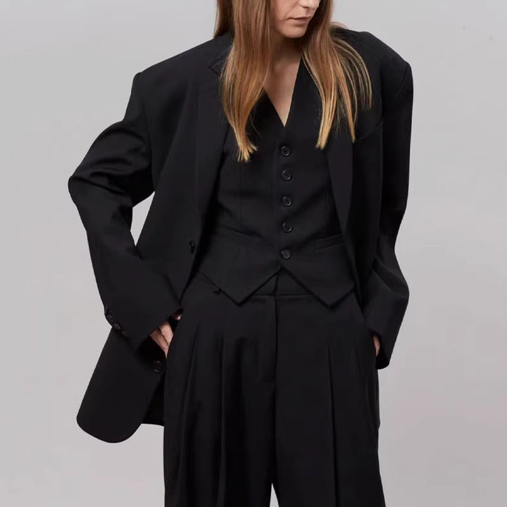Blazer surdimensionné élégant pour femmes avec pantalon assorti Chic & Stil