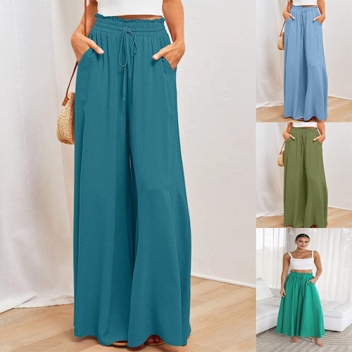 Light maxi skirt for women with adjustable elastic waistband and practical side pockets Lune London