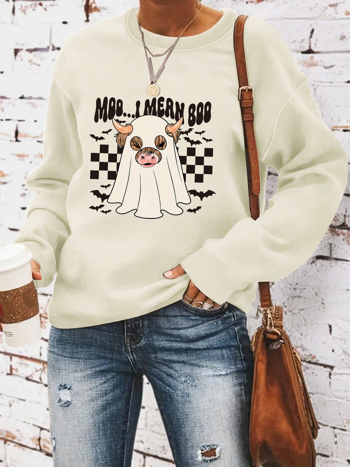 Sweatshirt pour femmes au design joyeux d'Halloween Chic & Stil