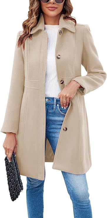 Classic wool coat for women with a trendy cut and functional details Lune London