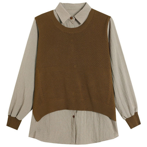Pull en tricot pour femmes avec un look superposé unique et une texture fine Lune London