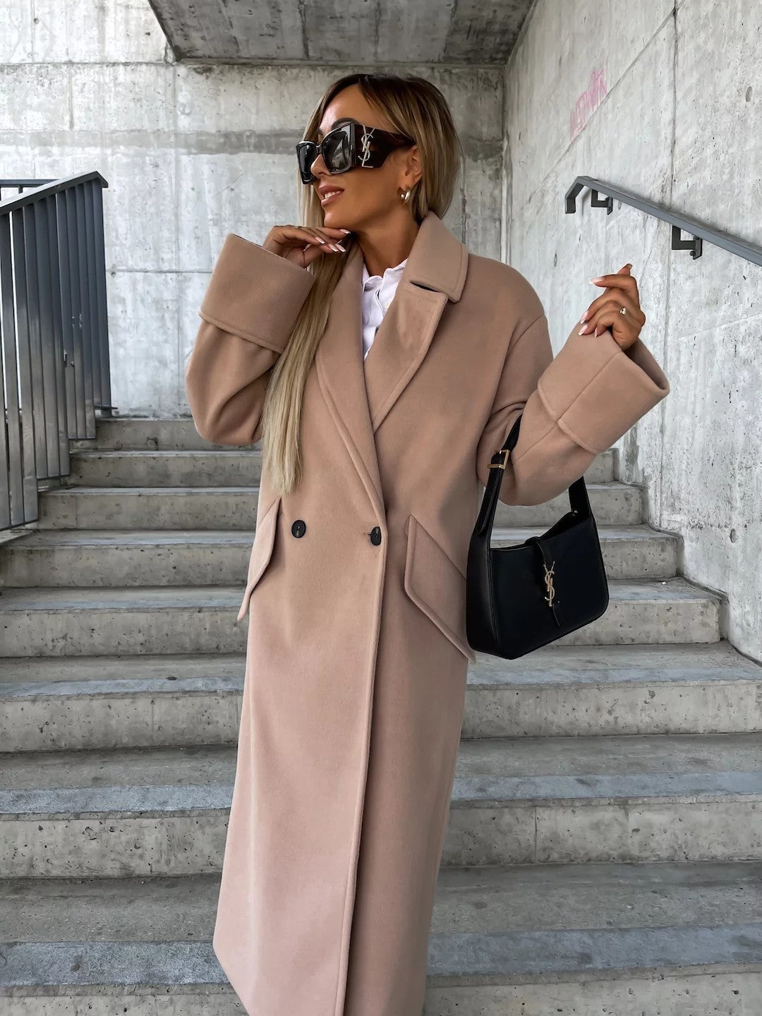 Women Oversized Wool Coat Elegant Lune London