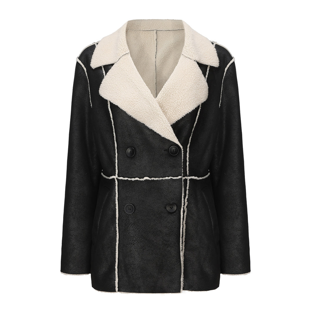Fashionable women’s transition jacket with cozy lining and wide lapel Lune London