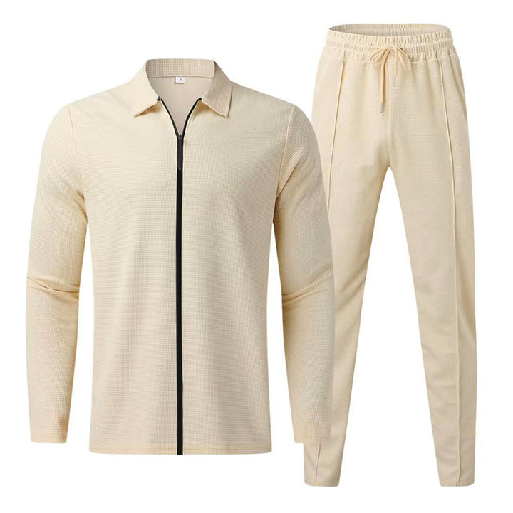 Men's long sleeve sports set with zipper and elastic pants Lune London