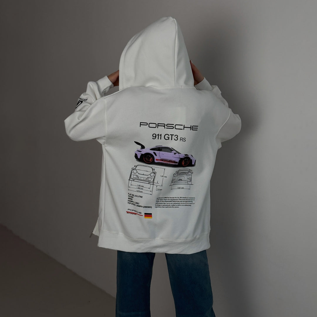 Women's hoodie with creative Porsche design Lune London