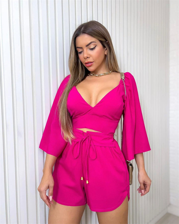 Ladies elegant outfit short top and shorts Lune London