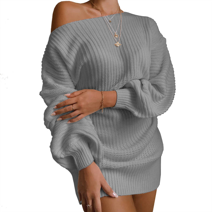 Oversized knitted dress for women with wide sleeves Lune London