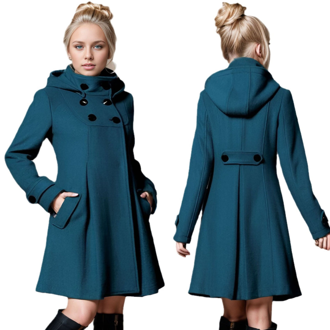 Elegant coat for women with high collar and functional pockets Lune London