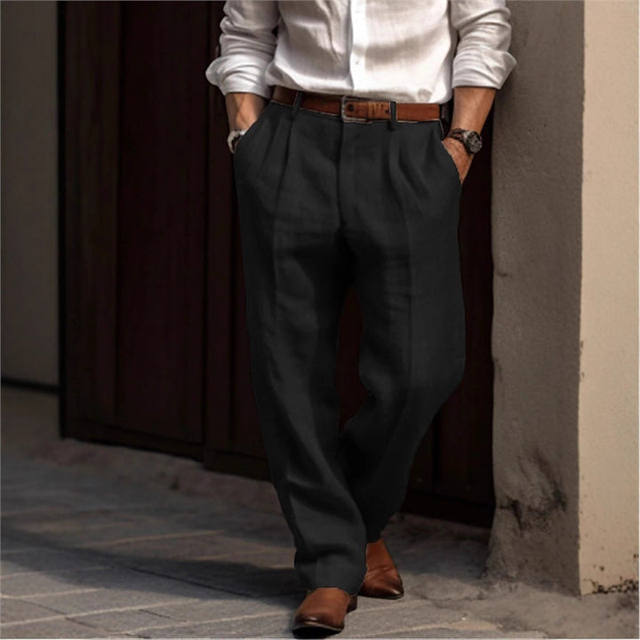 Pantalon en lin élégant pour hommes avec coupe décontractée et poches pratiques Chic und Stil