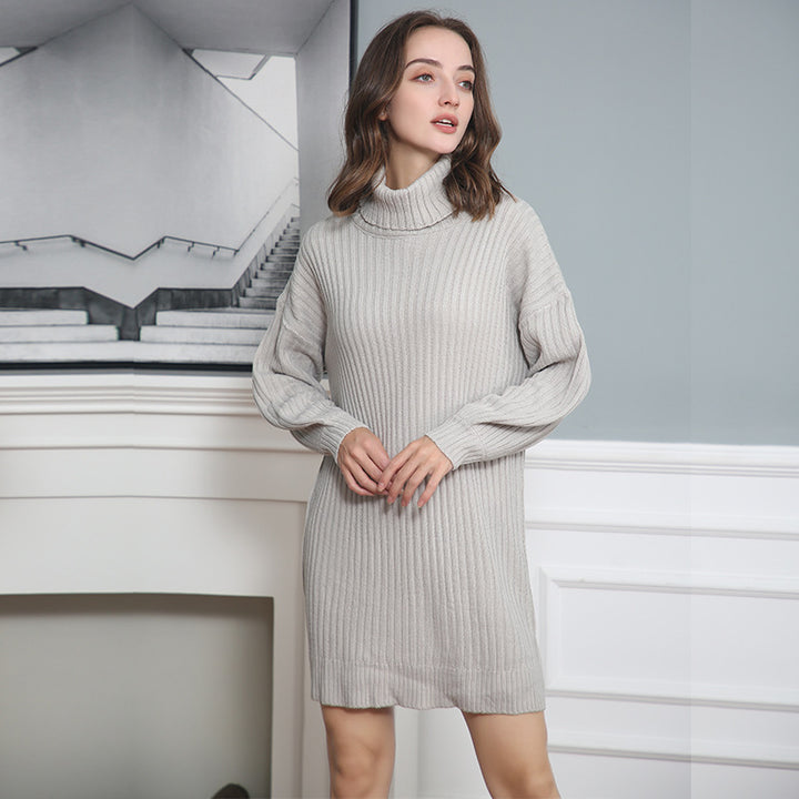Chunky knit turtleneck sweater for women, relaxed fit Lune London