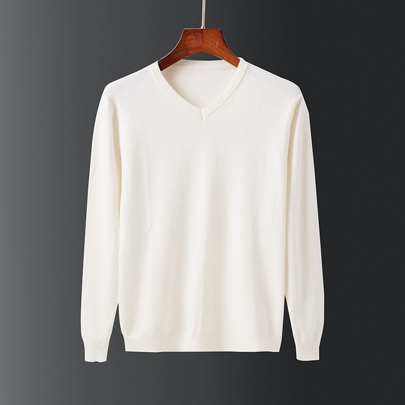 Men's Elegant V-Neck Pullover Made Of Fine Wool Lune London