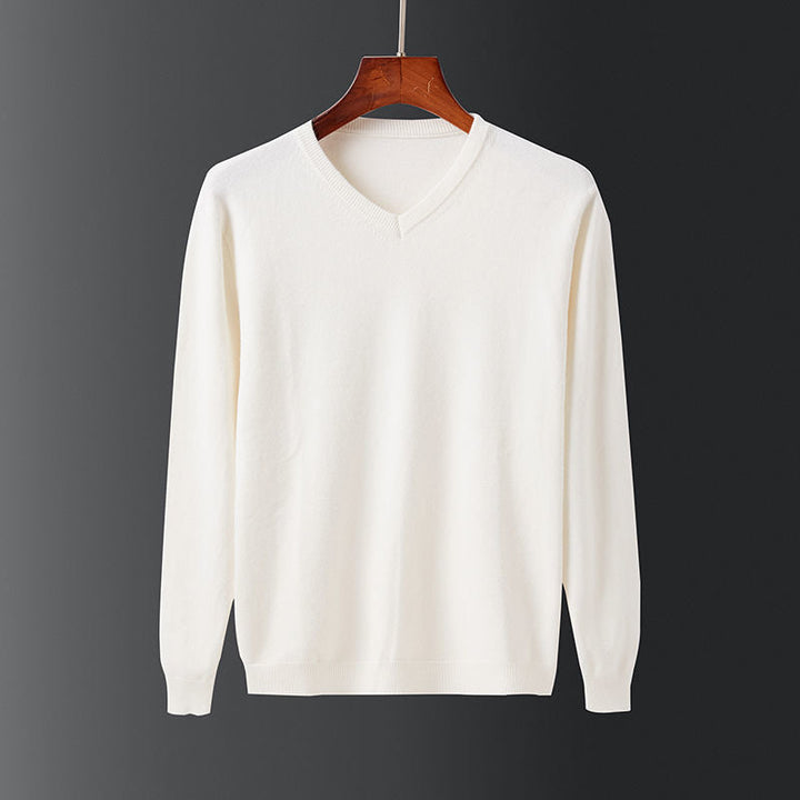 Men's Elegant V-Neck Pullover Made Of Fine Wool Lune London