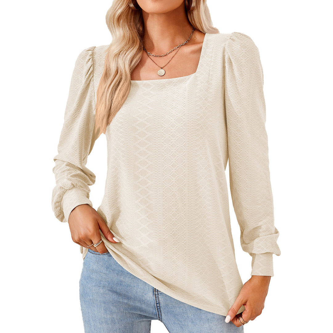 Ladies Light Blouse with Elegant Puff Sleeves and a Structured Design Lune London