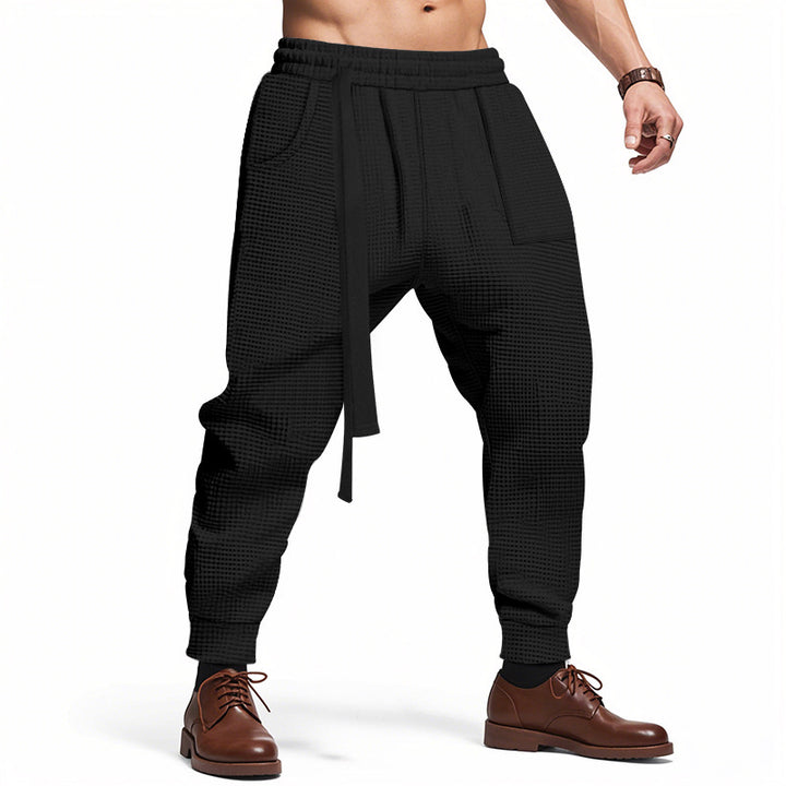 Fashionable men's sweatpants with innovative drawstring and side pockets Lune London