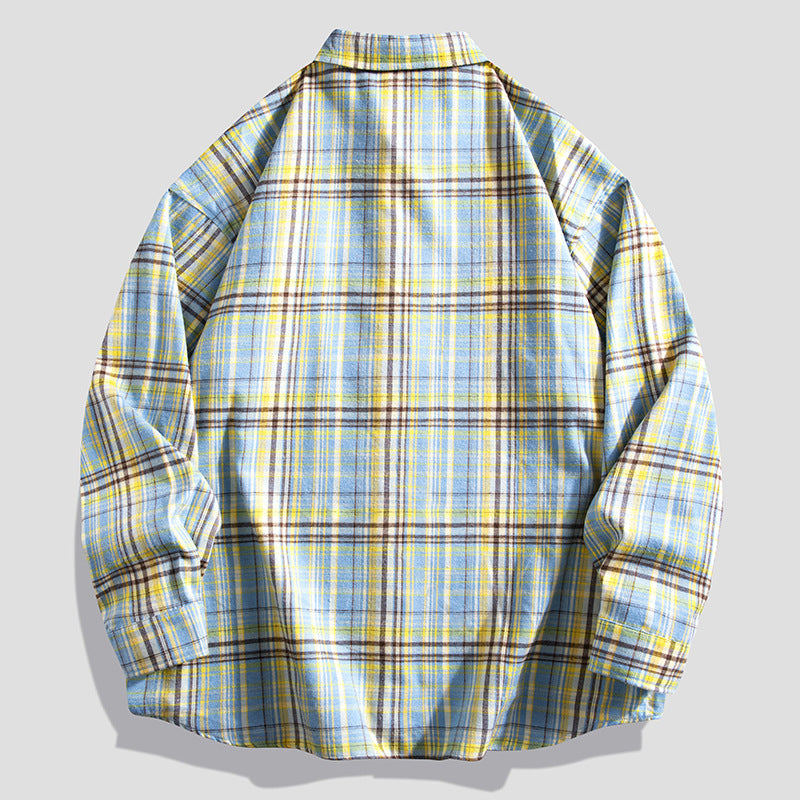 Lune London checked long-sleeve shirt for men
