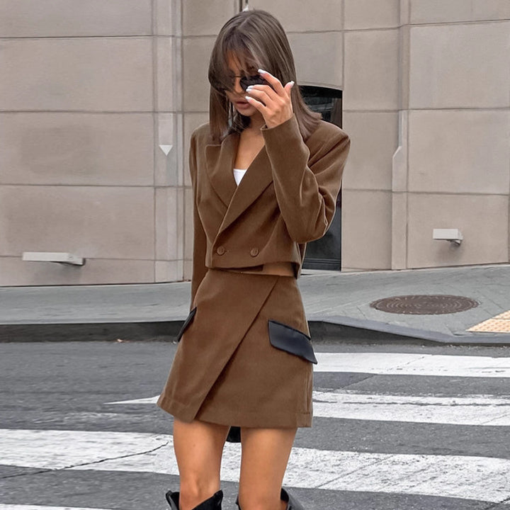 Mini dress for women with blazer design and contrasting accents Lune London