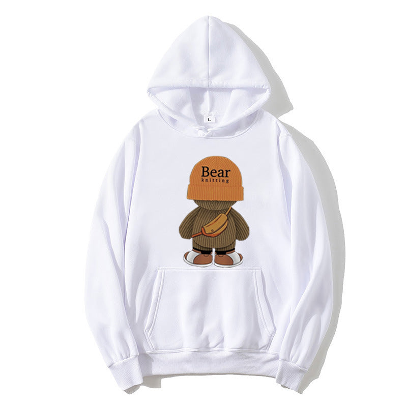 Women's hoodie with playful bear design and high-quality fleece Chic & Stil