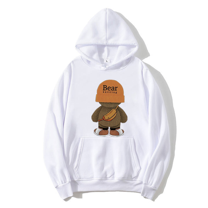 Women's hoodie with playful bear design and high-quality fleece Chic & Stil