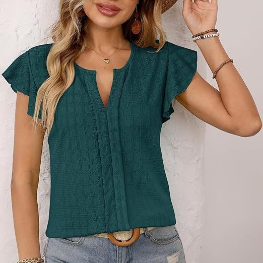 Ladies Short Sleeve Blouse Lune London