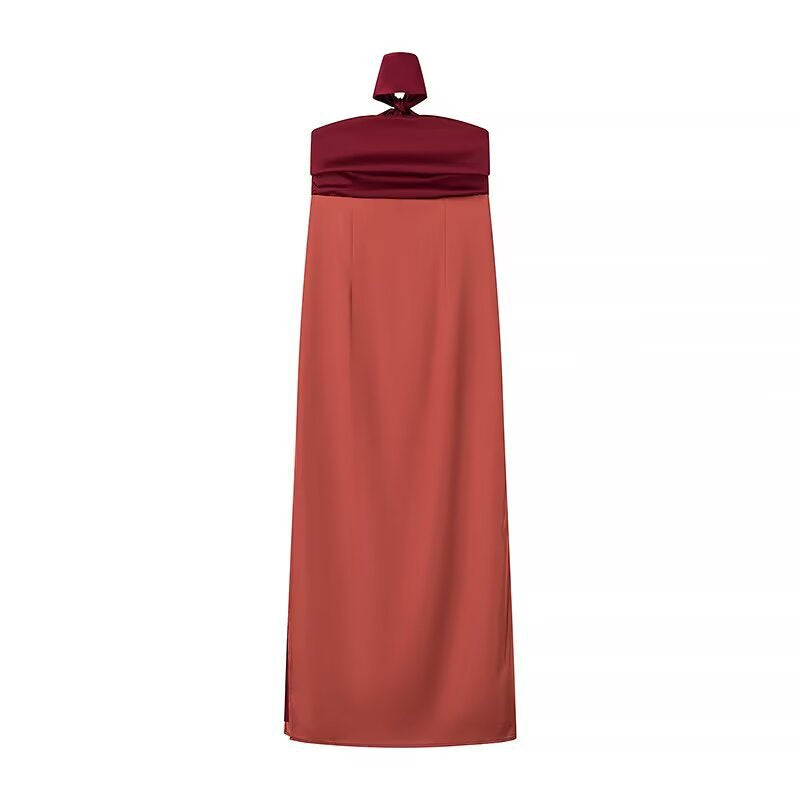 Maxi dress for women with a sleek neckline and a fluid design Lune London