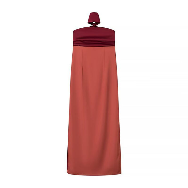 Maxi dress for women with a sleek neckline and a fluid design Lune London