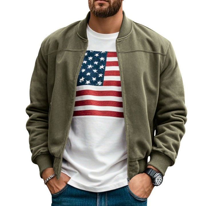 Stylish bomber jacket for men with practical pockets and soft inner lining Lune London