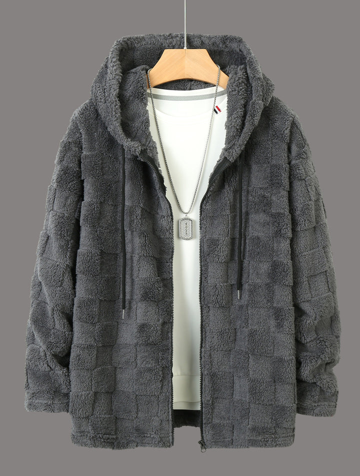 Men's fleece jacket with a structured design and a practical zipper Lune London