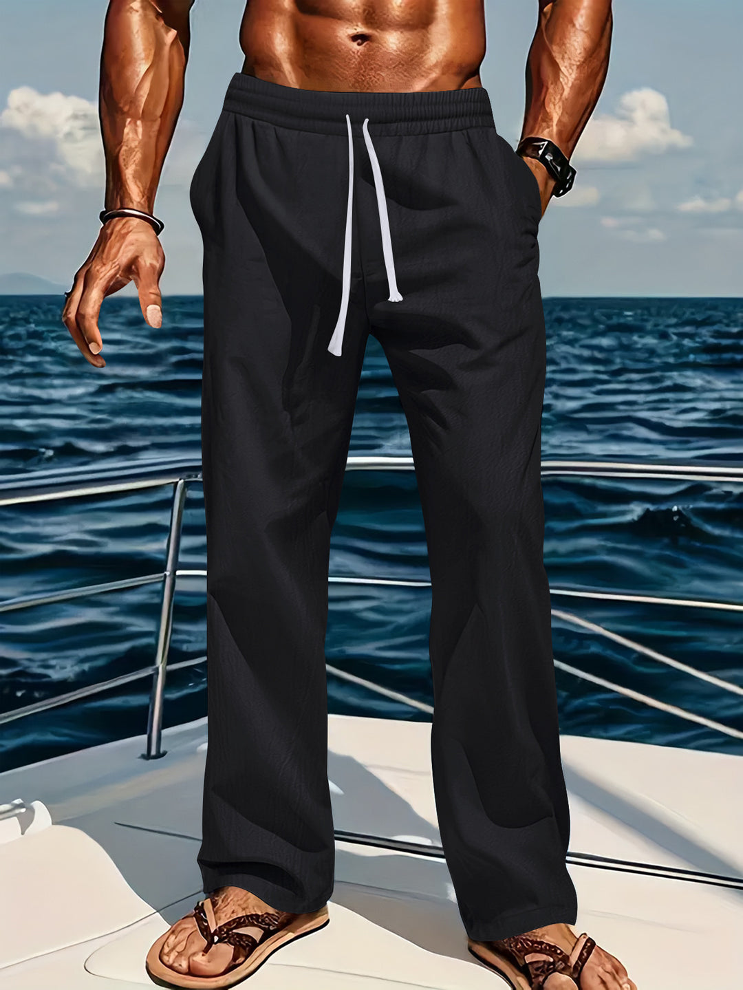 Men's comfortable leisure pants with elastic waist Chic & Stil