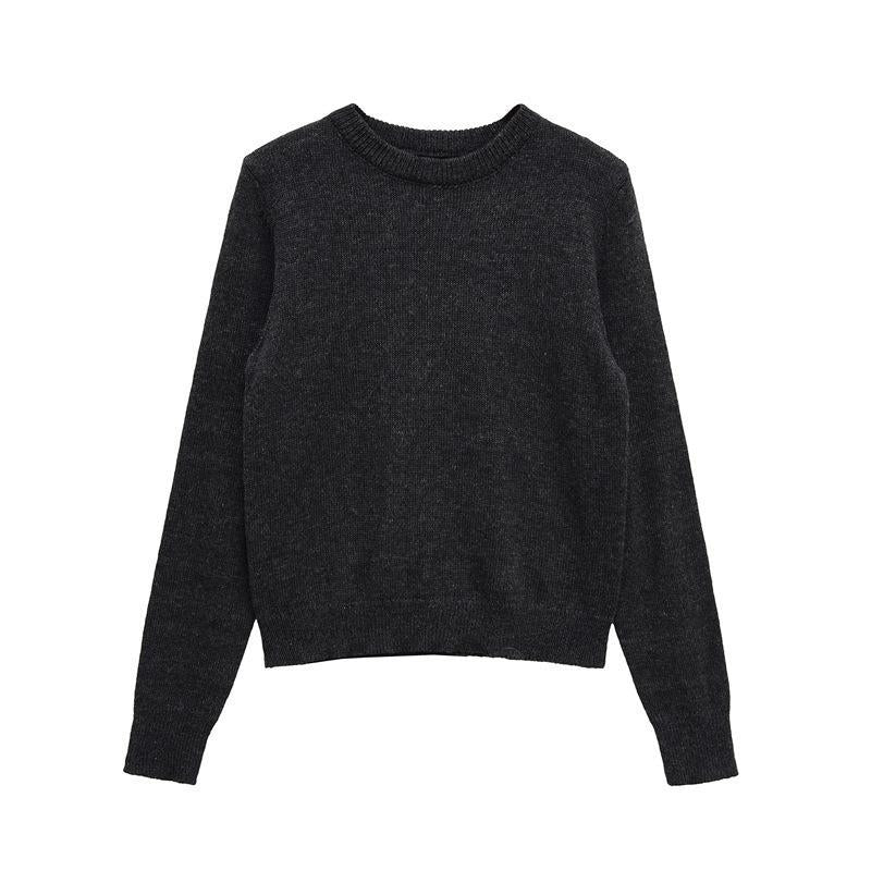 Ladies comfortable round neck sweater in high quality cotton Lune London