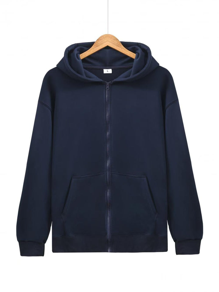 Ladies hoodie jacket with full zip and practical pockets Chic & Stil