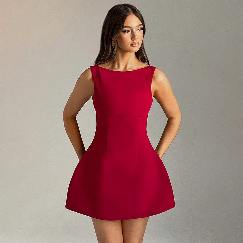 Chic and Stylish Women's Sculpted A-line Mini Dress
