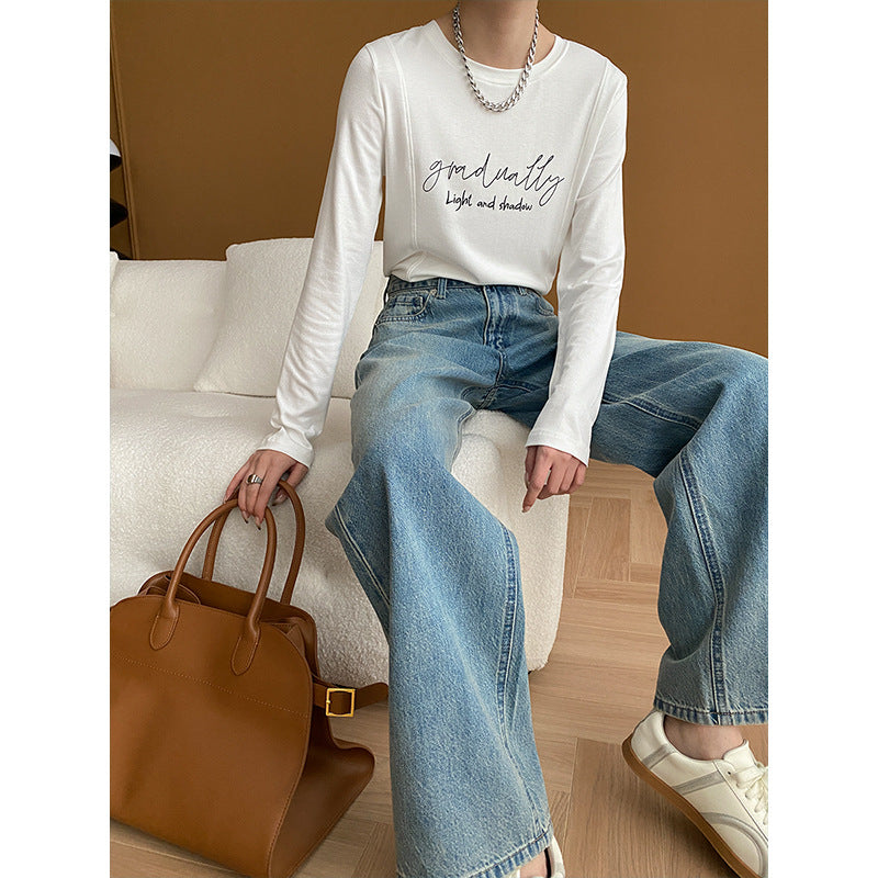 Women's high-waisted wide-cut jeans Chic & Stil